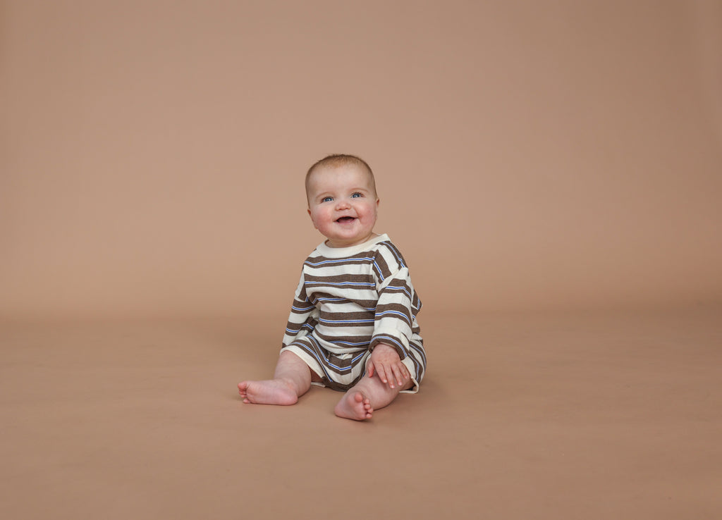 Grown Sardine Stripe Romper