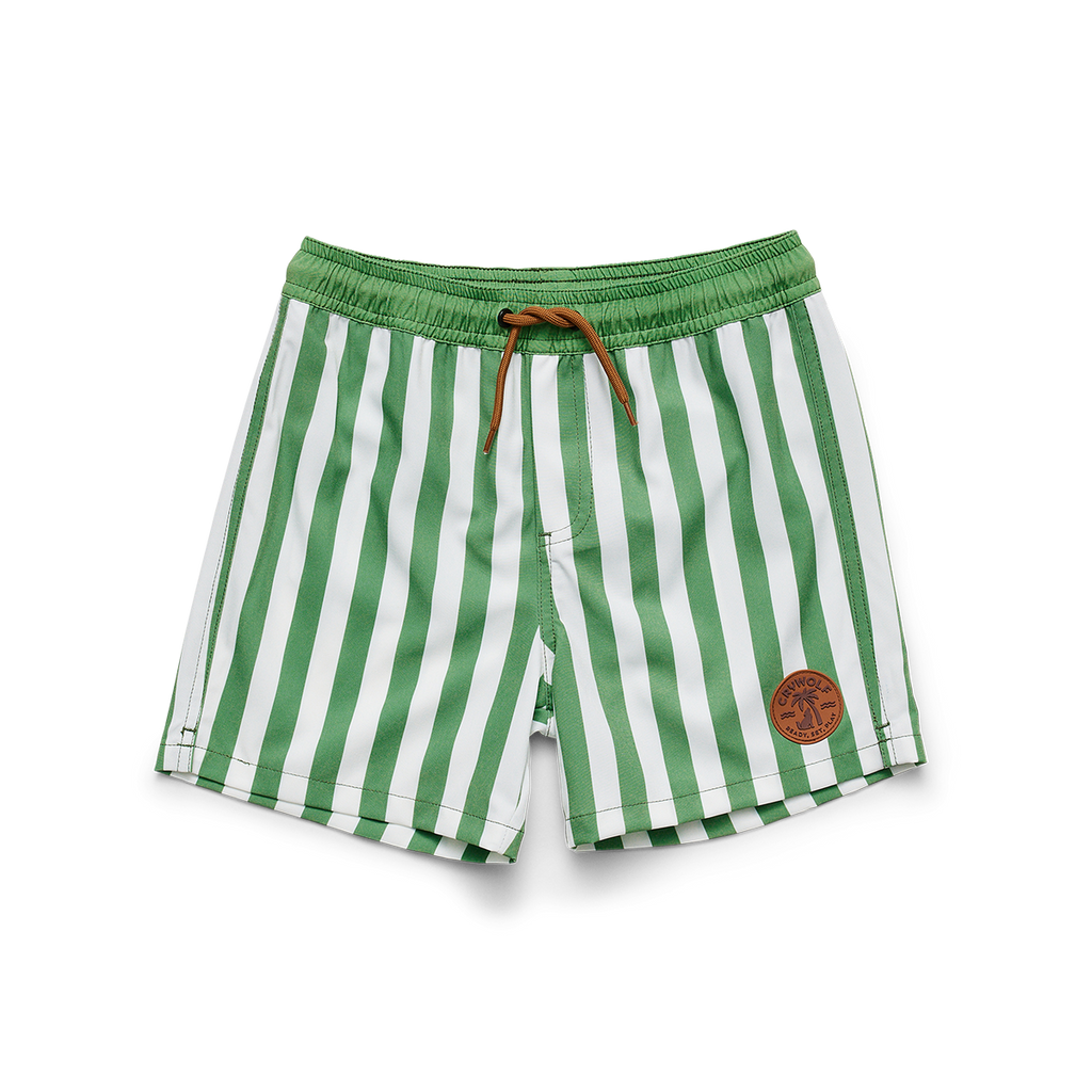 Crywolf Board Shorts Coastal Green Stripe