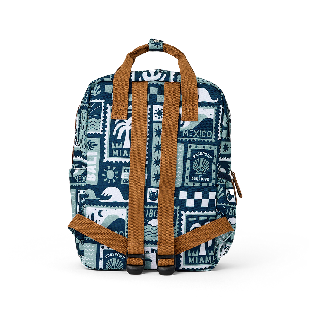 Crywolf mini backpack blue postcards