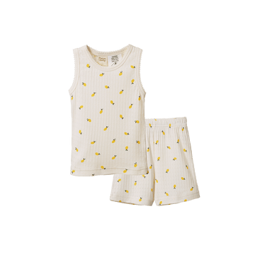 lemon pointelle singlet pj set