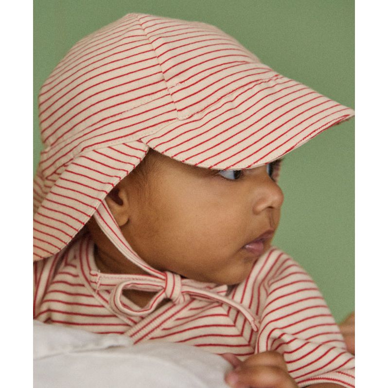 Nature baby Dash sunhat red pinstripe