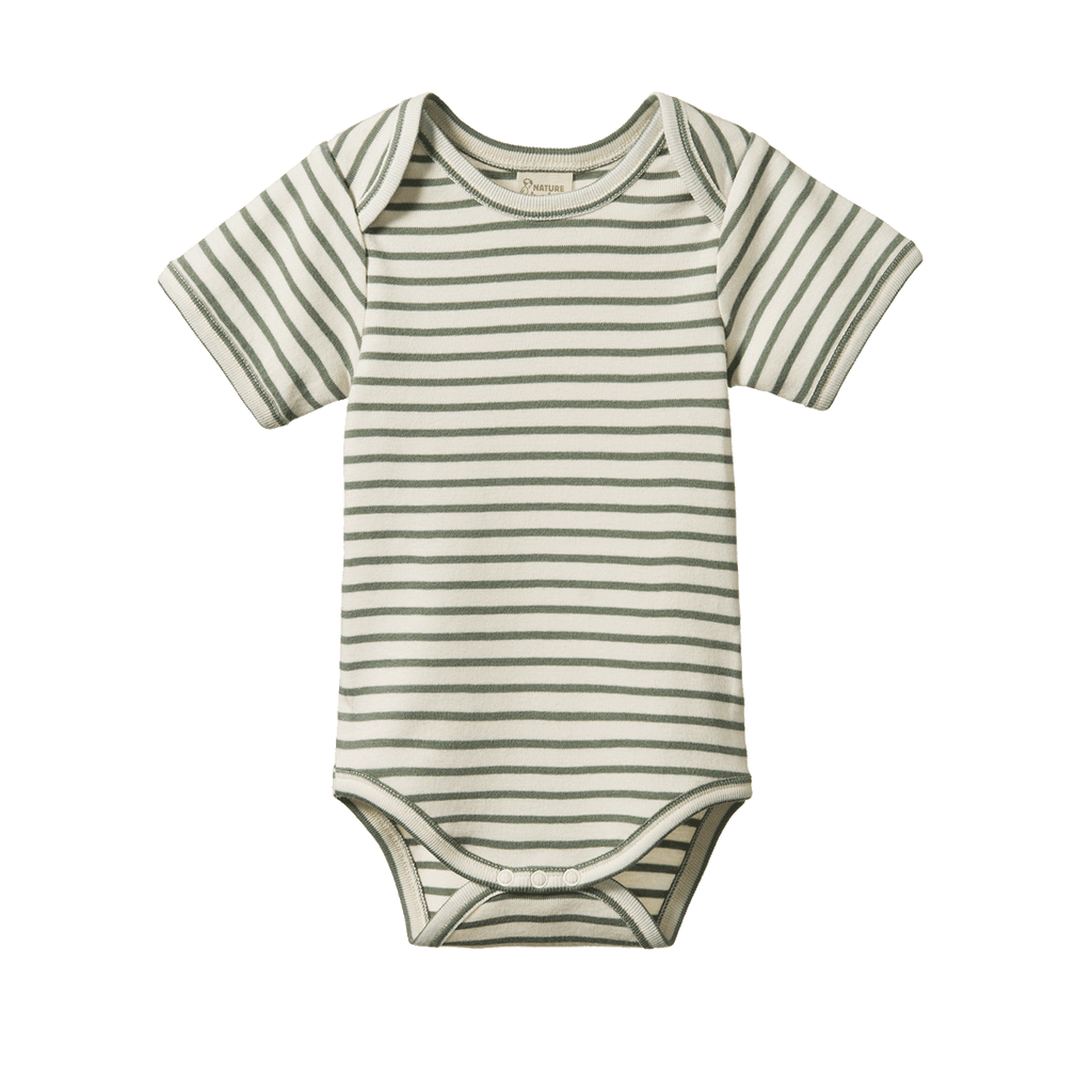 NATURE BABY SHORT SLEEVE BODYSUIT NETTLE