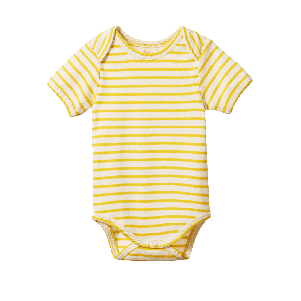 nature baby short sleeve bodysuit sunburst