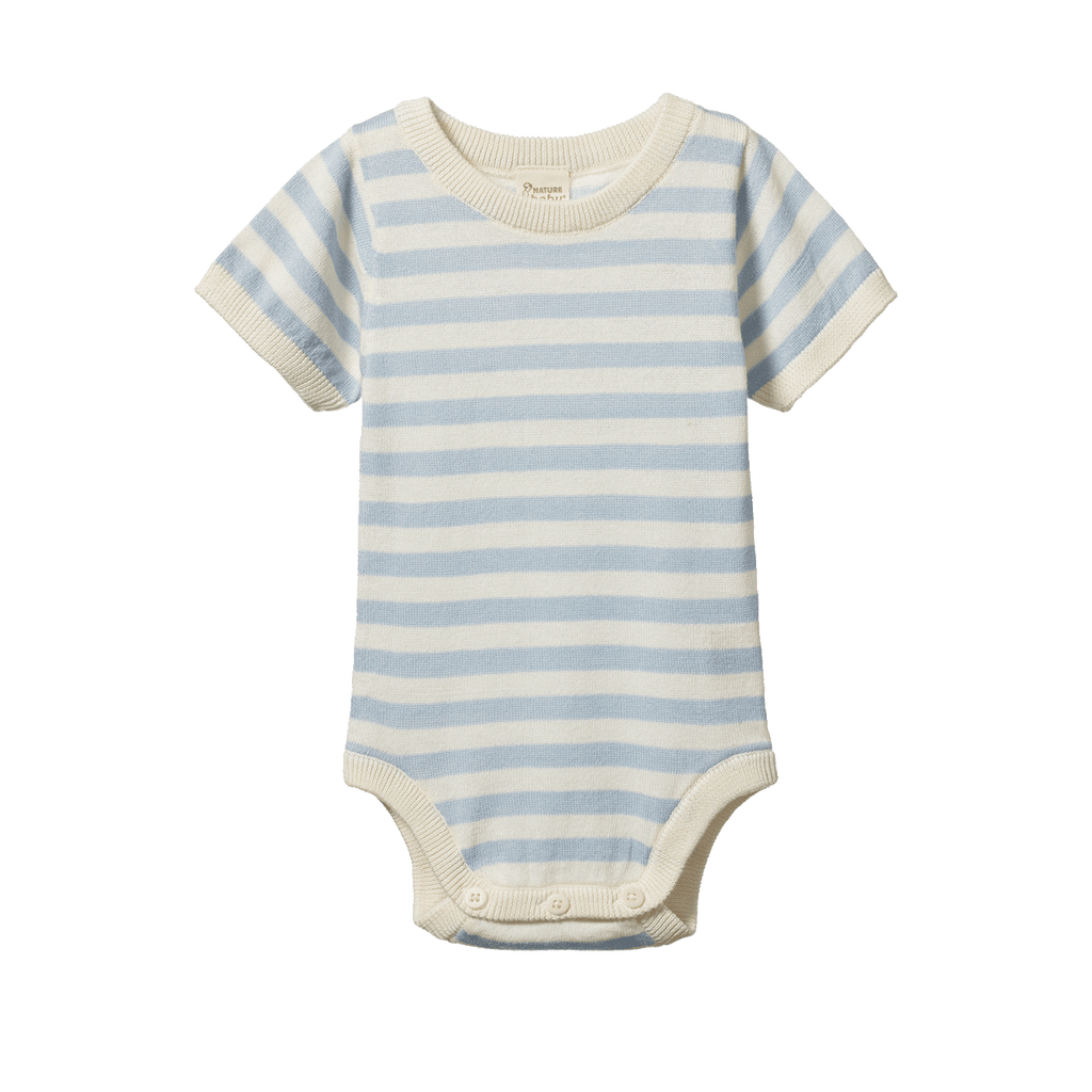 nature baby celestial blue sea stripe