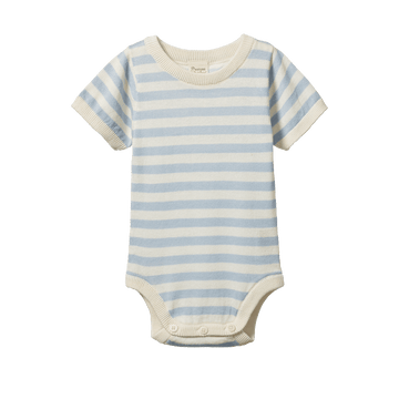 nature baby celestial blue sea stripe