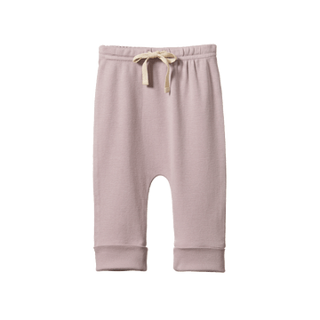 nature baby drawstring pants lilac