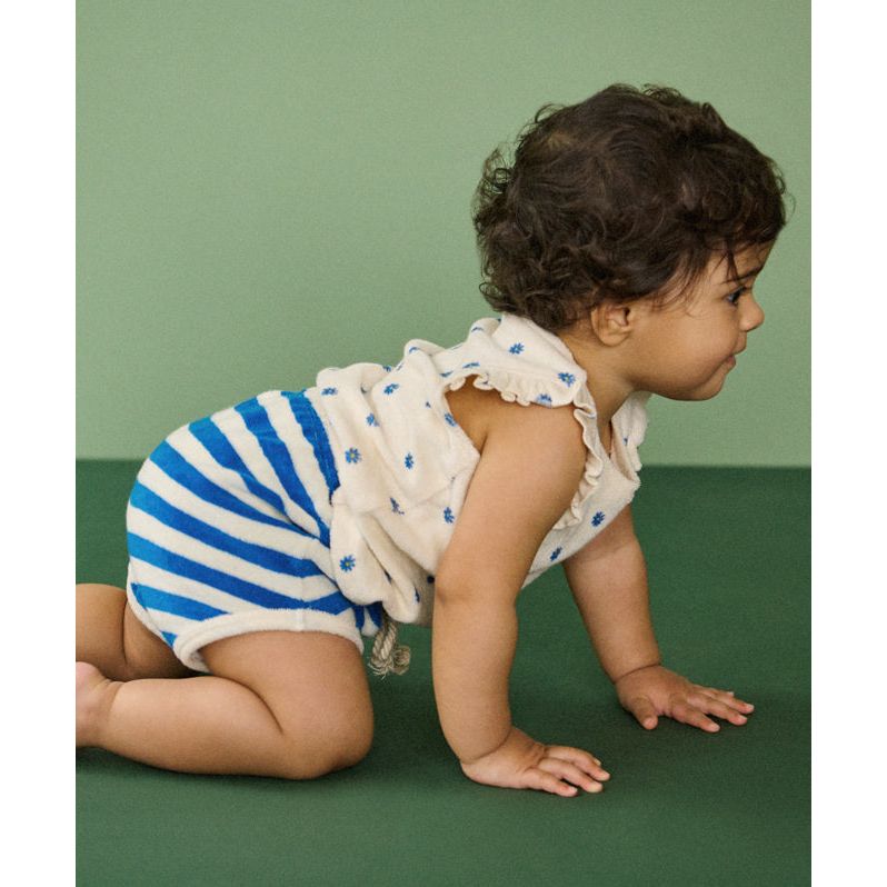 nature baby terry short mariner stripe