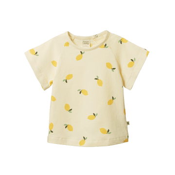 nature baby juniper tee lemon cream