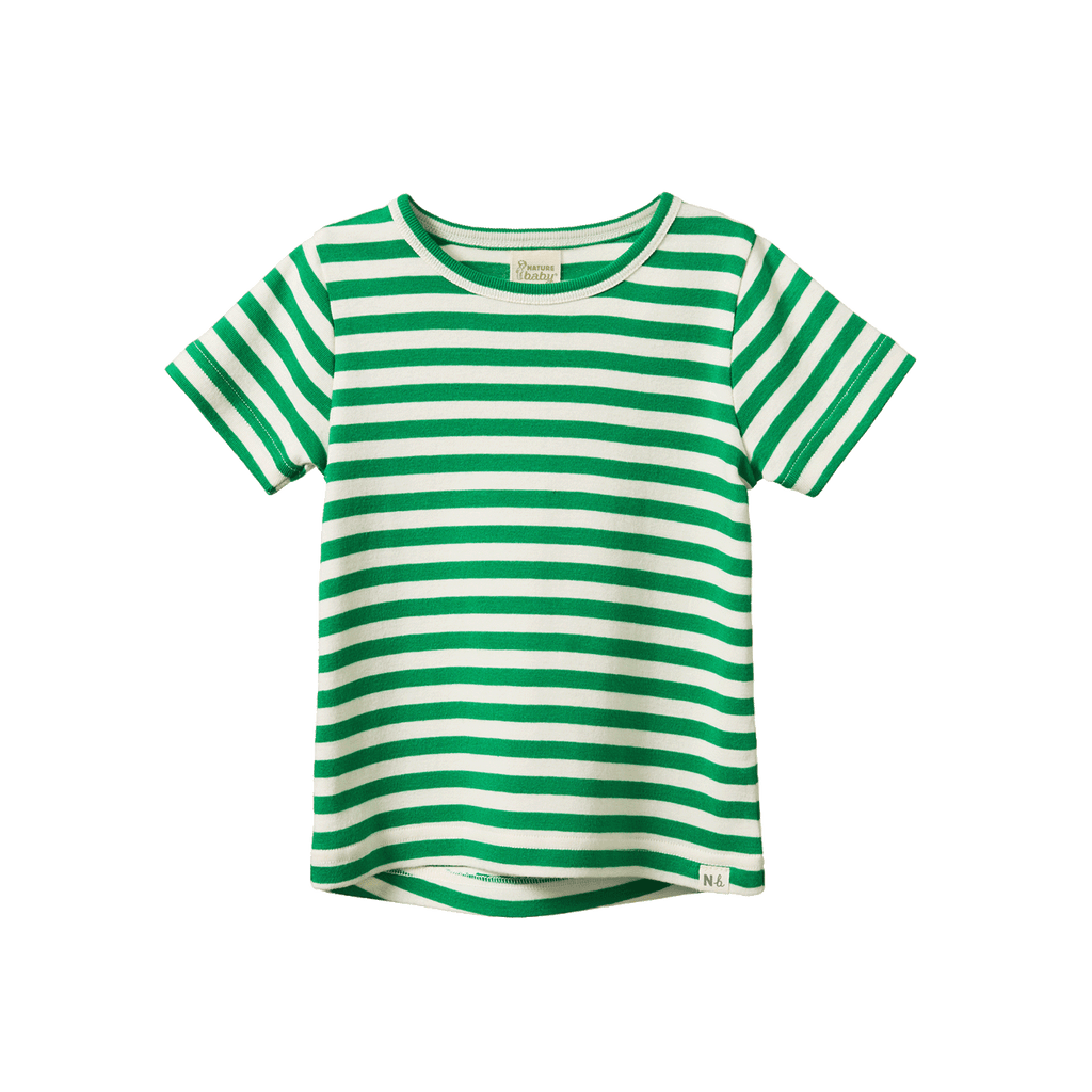 nature baby river tee kelly green sea stripe