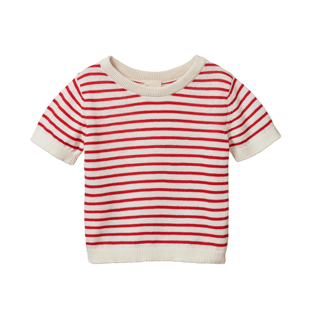 Nature baby red knit river tee