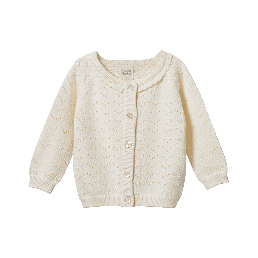 Piper Cardigan Natural Pointelle