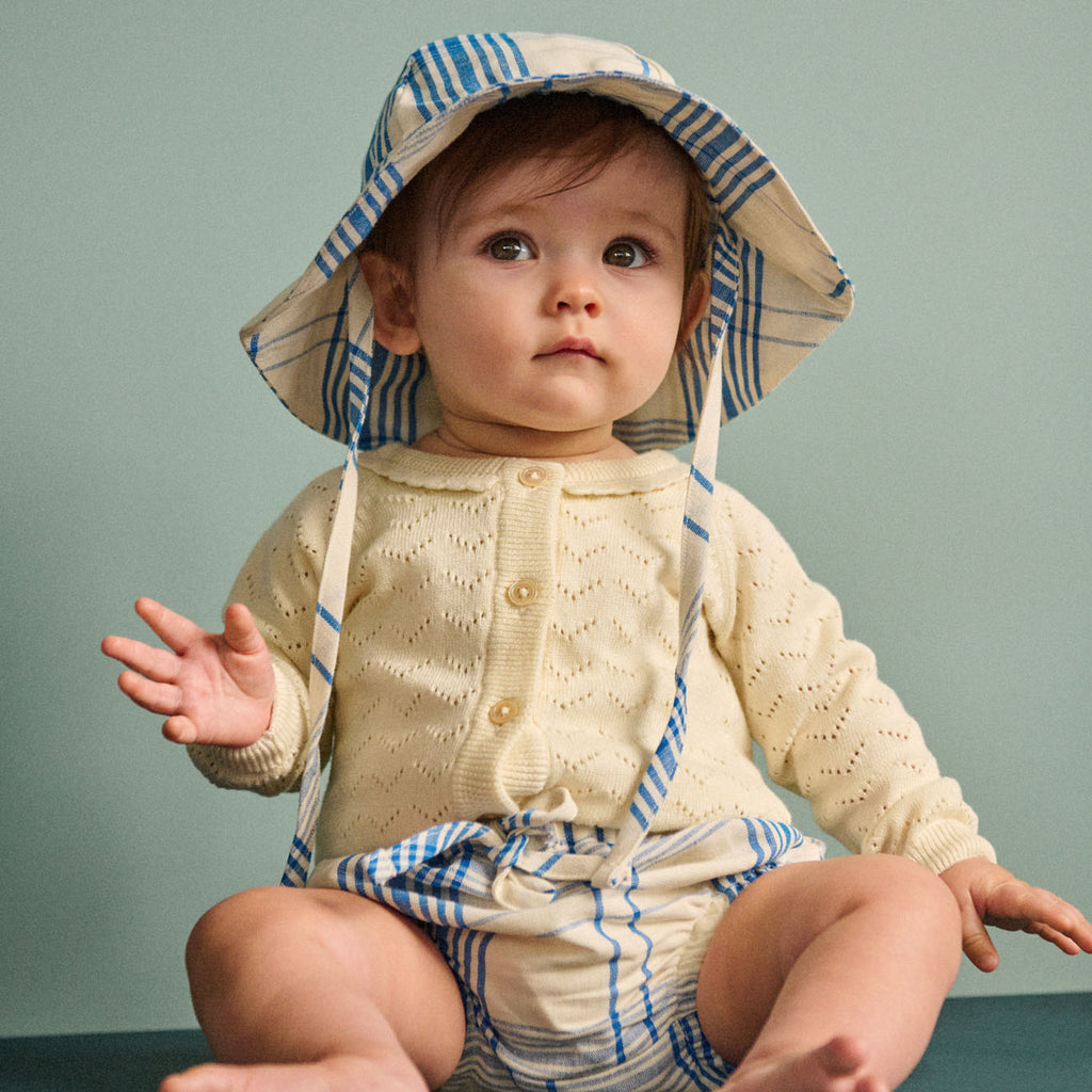 Nature Baby linen sunhat clyde check