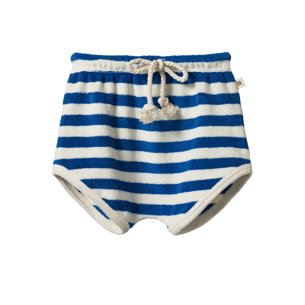 nature baby terry short mariner stripe