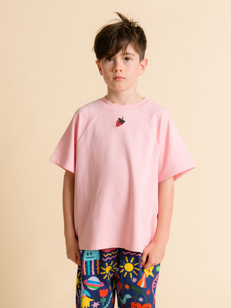 Phoenix and the fox raglan tee pink