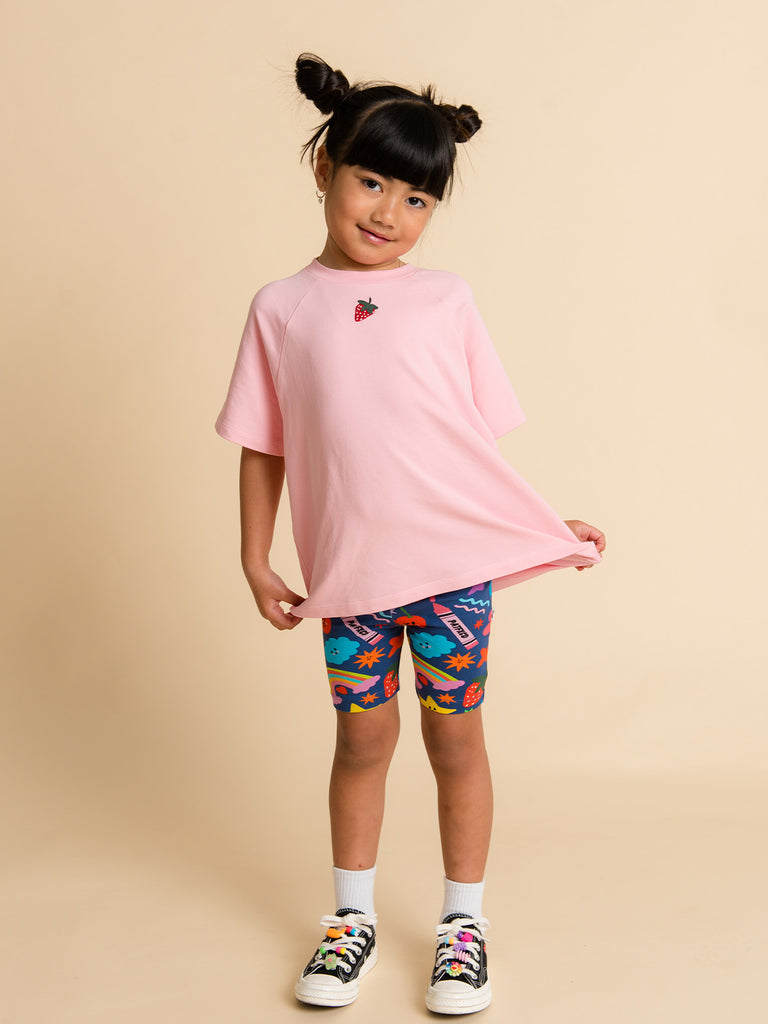 Phoenix and the fox raglan tee pink