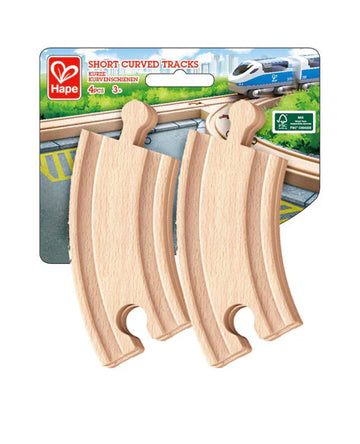 hape short curved train pieces