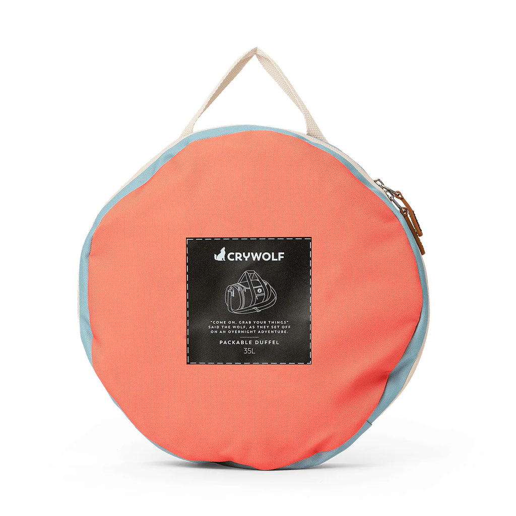 CRYWOLF packable duffel sunset colour block